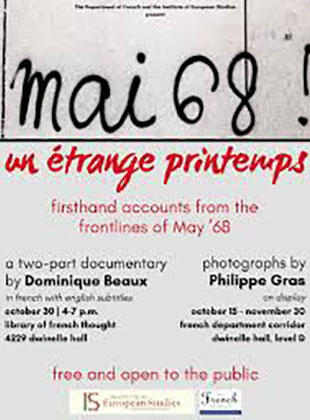 MAI 68, UN ÉTRANGE PRINTEMPS